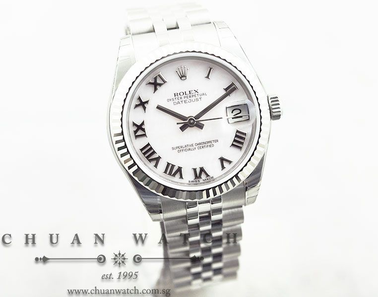 Rolex Boys DateJust 31mm 178274 Pink MOP Roman - Image 3