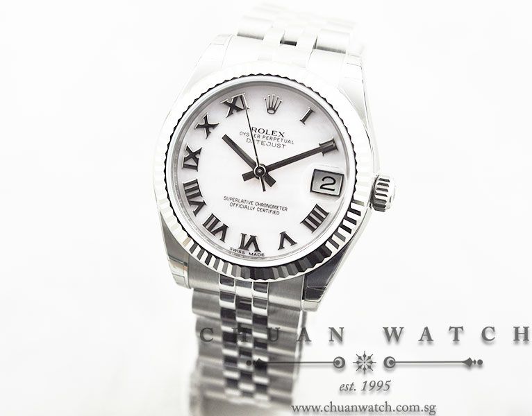 Rolex Boys DateJust 31mm 178274 Pink MOP Roman - Image 2