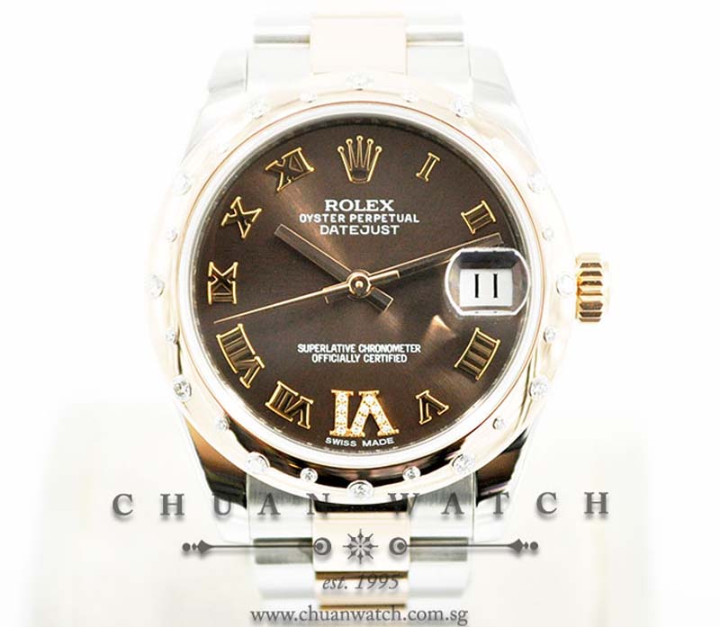 Rolex Boys DateJust 31mm 178341 Chocolate Roman VI 11BR