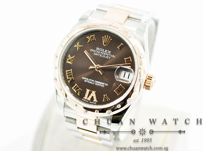 Rolex Boys DateJust 31mm 178341 Chocolate Roman VI 11BR - Image 2