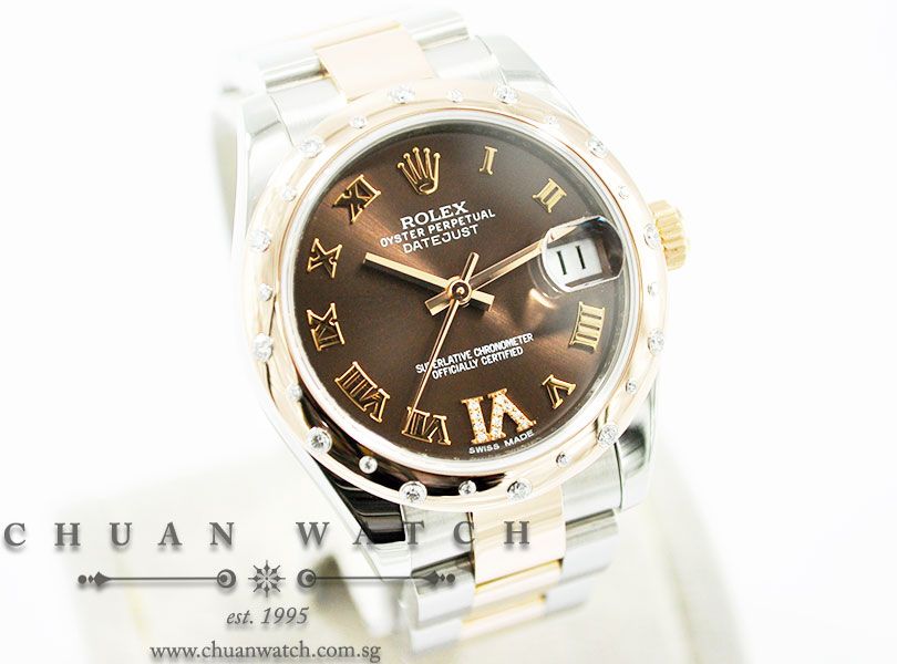 Rolex Boys DateJust 31mm 178341 Chocolate Roman VI 11BR - Image 3