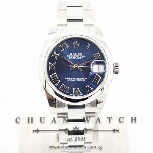 Rolex Boys DateJust 31mm 178240 Blue Sunburst Roman