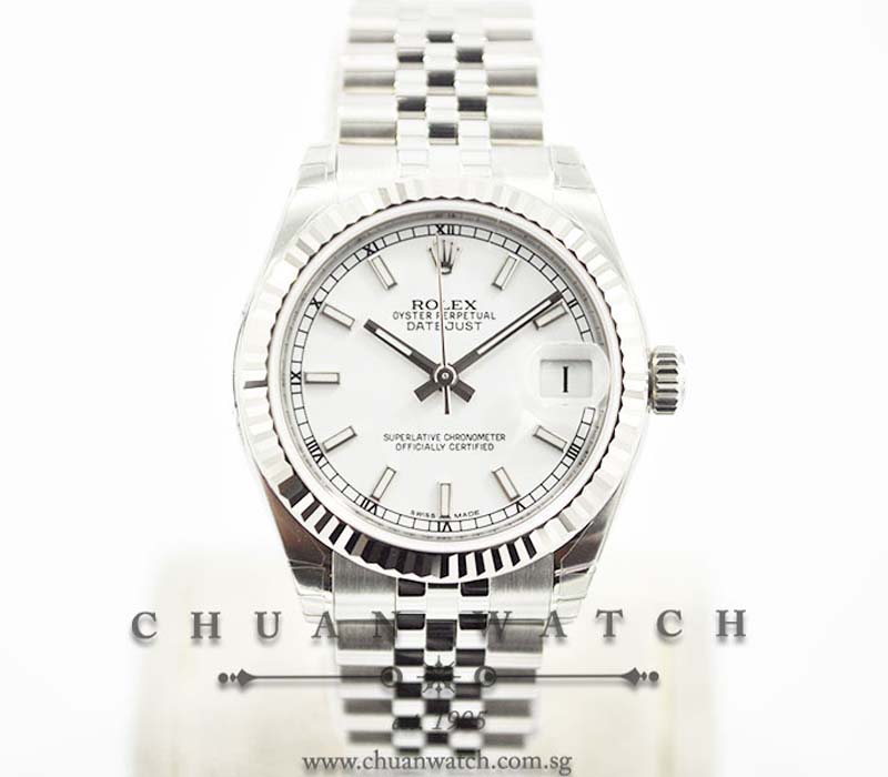 Rolex Boys DateJust 31mm 178274 White Index