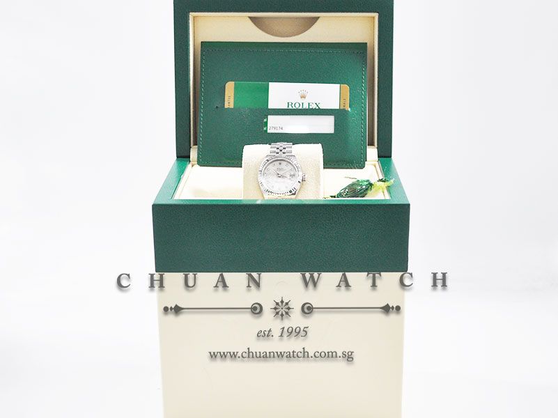 Rolex Lady-DateJust 28 279174 Silver Sunburst IX Diamonds - Image 5