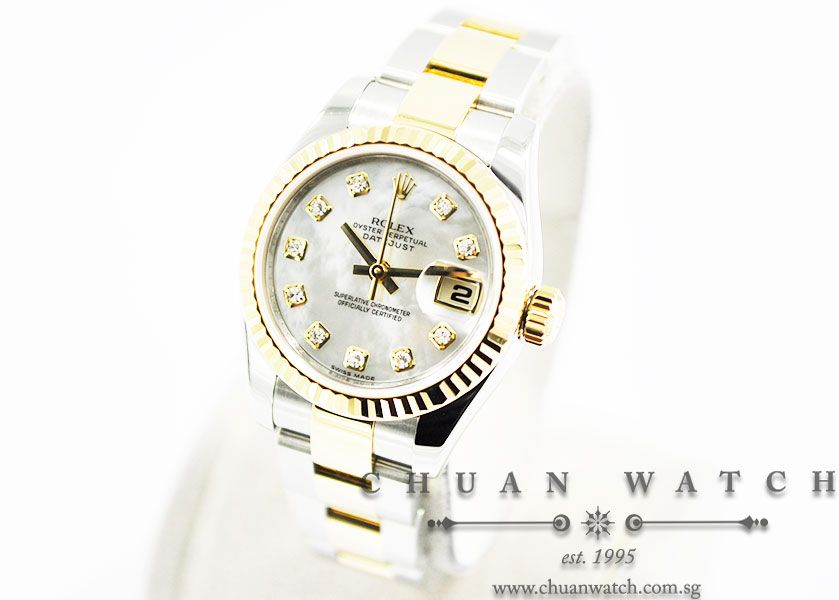 Rolex Ladies DateJust 26mm 179173 White MOP Diamonds - Image 2