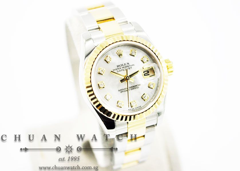 Rolex Ladies DateJust 26mm 179173 White MOP Diamonds - Image 3
