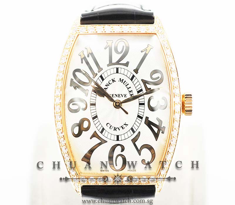 Franck Muller Cintree Curvex Relief Midsize Rose Gold Diamonds 5851 M SC REL D 1R