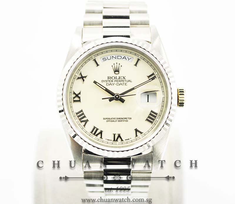 Rolex Day-Date President 36mm 18239 Ivory Roman - Discontinued