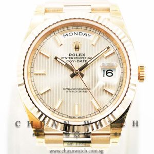 Rolex Day-Date 40 President Rose Gold 228235 Sundust Tapestry