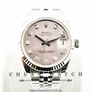 Rolex Boys DateJust 31mm 178274 Pink Sunburst Diamonds
