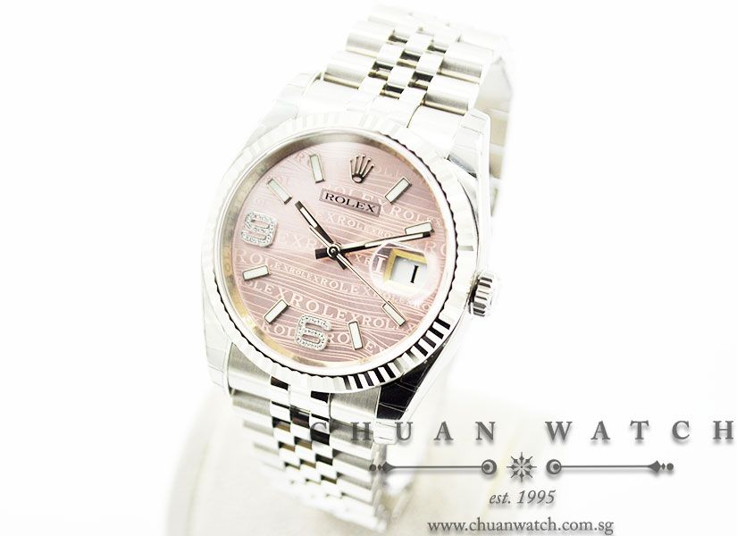 Rolex Gents DateJust 36mm 116234 Pink Waves Arabic 6.9 32BR - Image 2