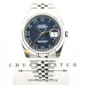 Rolex Gents DateJust 36mm 116234 Blue Sunburst Roman
