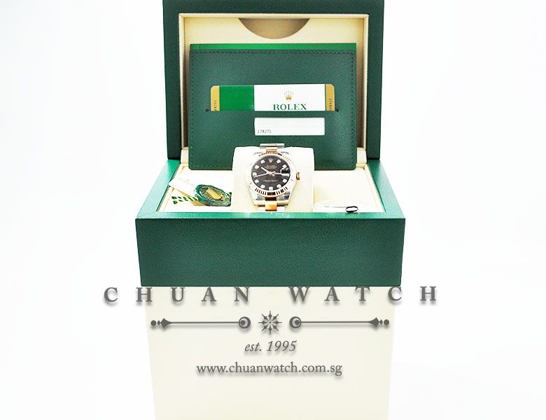 Rolex Boys DateJust 31mm 178271 Black Diamonds - Image 5