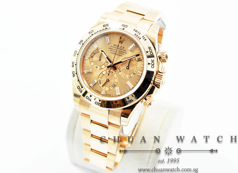 Rolex Cosmograph Daytona Everose 116505 Pink Sunburst Baguette Diamonds - Image 2