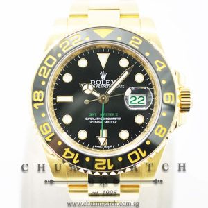 Rolex GMT-Master II Yellow Gold 116718LN Black