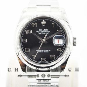Rolex Gents DateJust 36mm 116200 Black Arabic