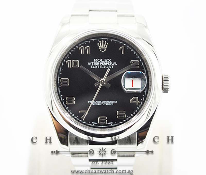 Rolex Gents DateJust 36mm 116200 Black Arabic