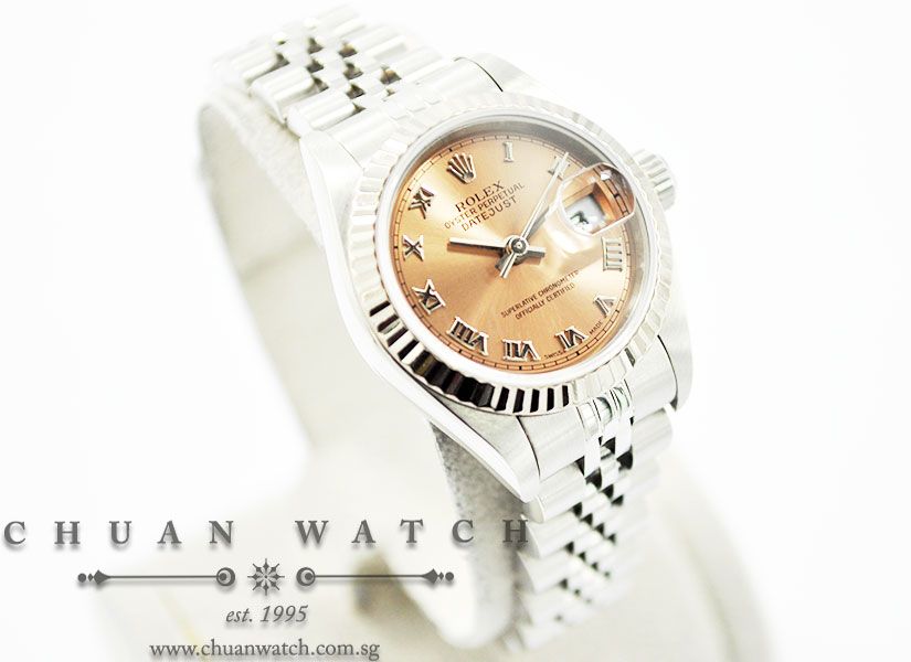Rolex Ladies DateJust 26mm 79174 Salmon Sunburst Roman - Discontinued - Image 3