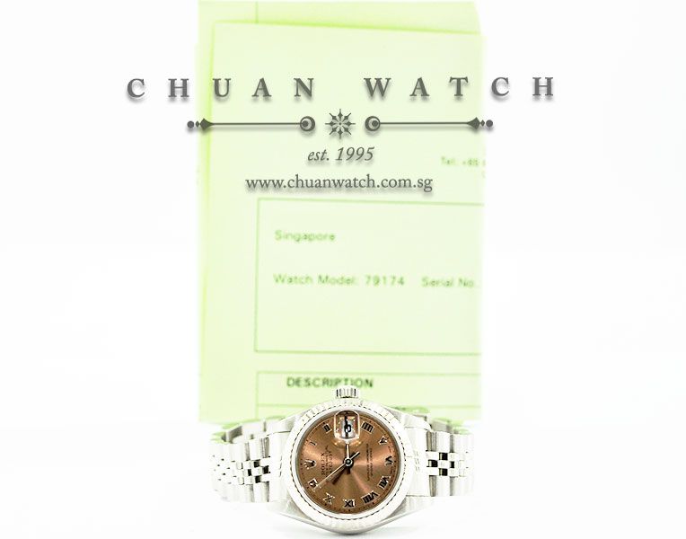 Rolex Ladies DateJust 26mm 79174 Salmon Sunburst Roman - Discontinued - Image 5