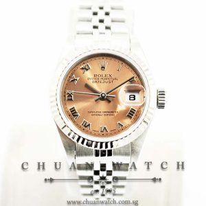 Rolex Ladies DateJust 26mm 79174 Salmon Sunburst Roman - Discontinued