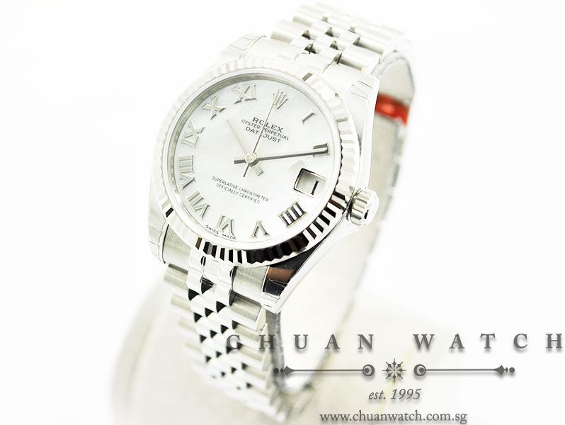 Rolex Boys DateJust 31mm 178274 White MOP Roman - Image 2