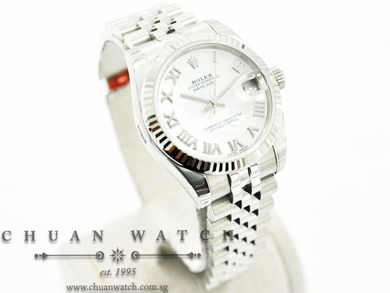 Rolex Boys DateJust 31mm 178274 White MOP Roman - Image 3