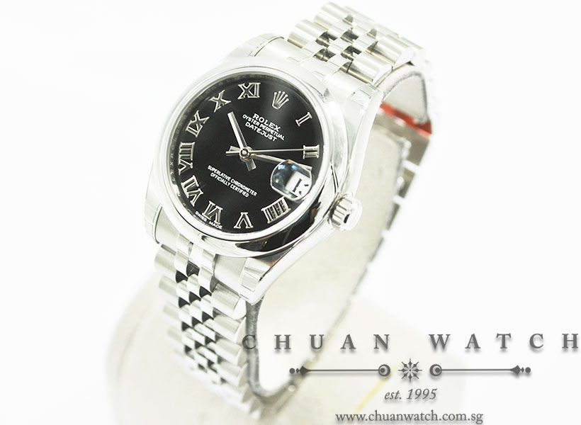 Rolex Boys DateJust 31mm 178240 Black Roman - Image 2