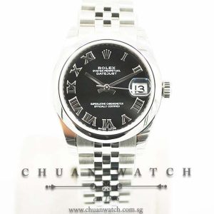 Rolex Boys DateJust 31mm 178240 Black Roman