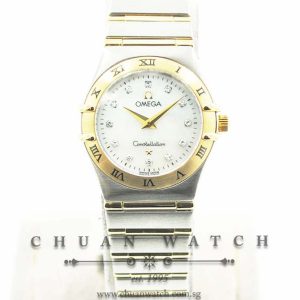 Omega Ladies Constellation Quartz Two-Tone 24mm White MOP Diamonds - Discontinued