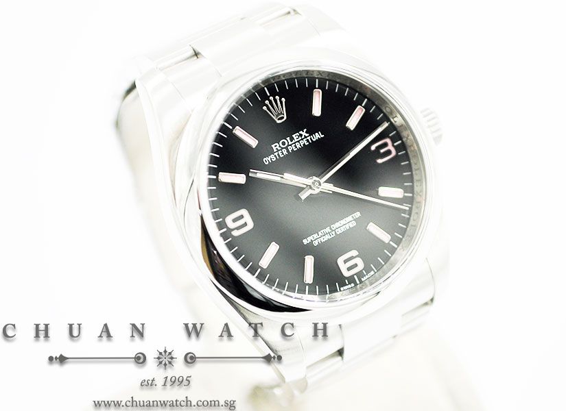 Rolex Gents Oyster Perpetual 36mm 116000 Black Pink Index 3.6.9. - Image 3