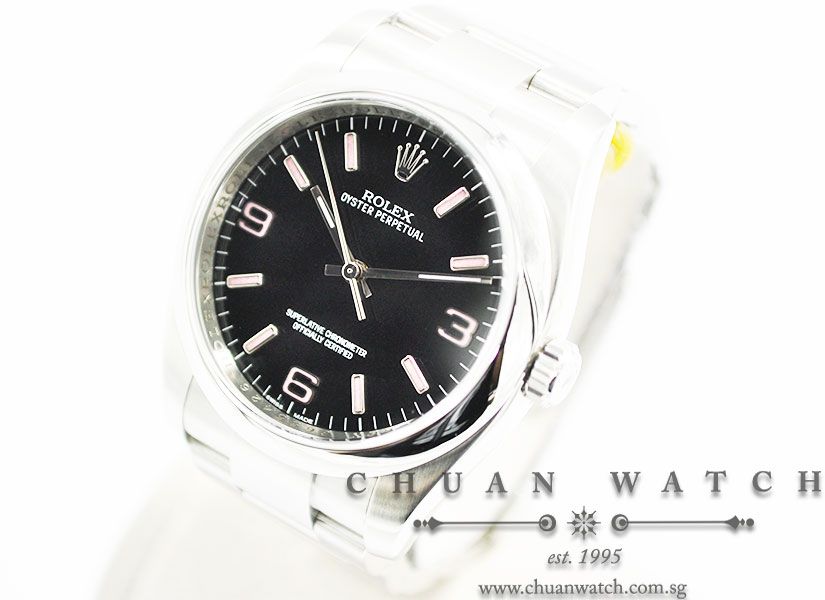 Rolex Gents Oyster Perpetual 36mm 116000 Black Pink Index 3.6.9. - Image 2