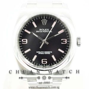 Rolex Gents Oyster Perpetual 36mm 116000 Black Pink Index 3.6.9.