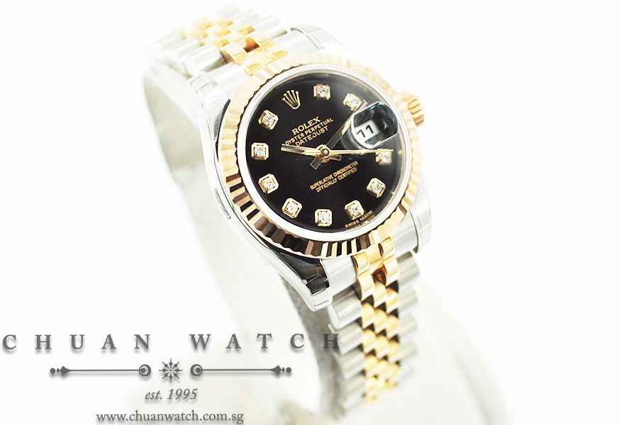 Rolex Ladies DateJust 26mm 179171 Black Diamonds - Discontinued - Image 3