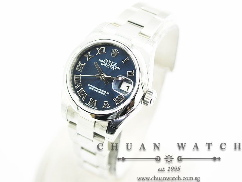 Rolex Ladies DateJust 26mm 179160 Blue Sunburst Roman - Discontinued - Image 2