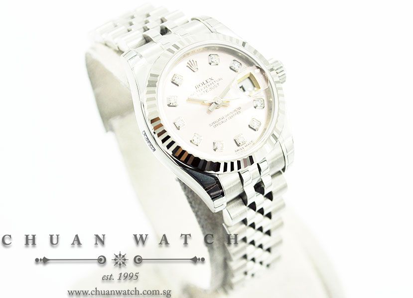 Rolex Ladies DateJust 26mm 179174 Pink Sunburst Diamonds - Discontinued - Image 3