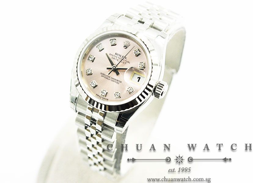 Rolex Ladies DateJust 26mm 179174 Pink Sunburst Diamonds - Discontinued - Image 2