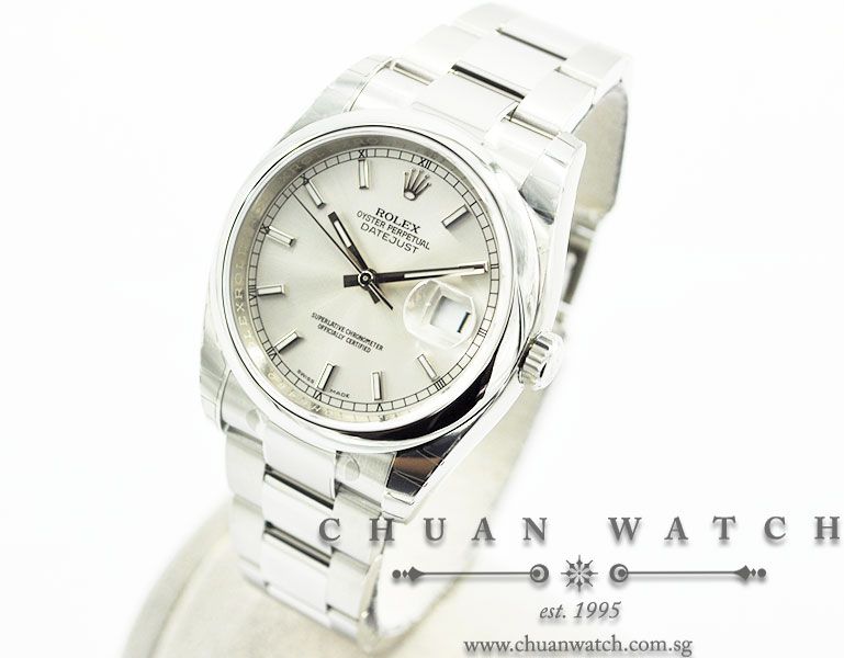 Rolex Gents DateJust 36mm 116200 Silver Sunburst Index - Image 2