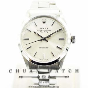 Rolex Vintage Gents Oyster Perpetual Air-King 34mm 5500 Silver Sunburst Index - Discontinued