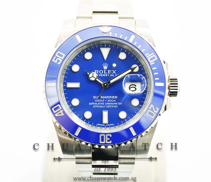 Rolex Submariner White Gold Smurf 116619LB
