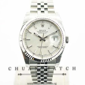 Rolex Gents DateJust 36mm 116234 Silver Sunburst Index