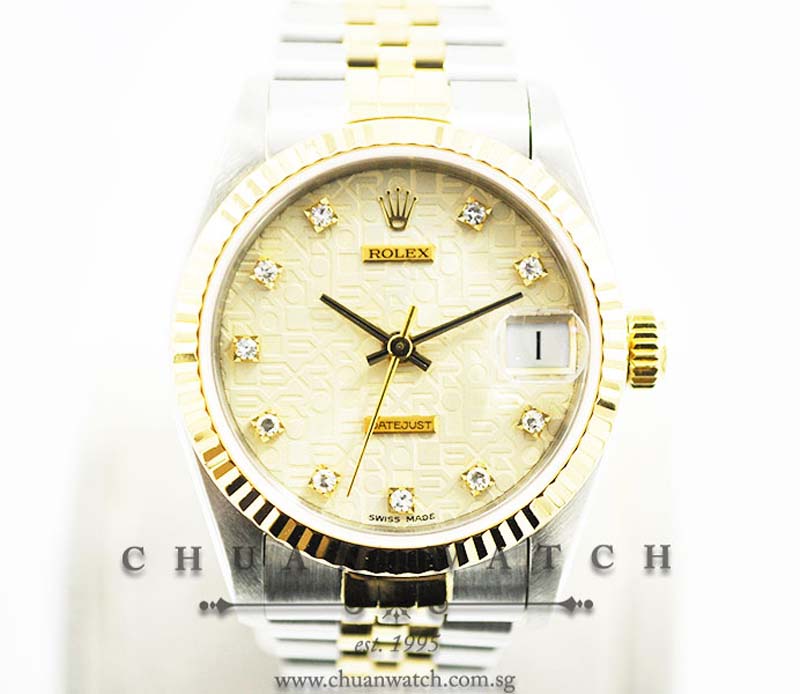 Rolex Boys DateJust 31mm 68273 Ivory Jubilee Diamonds - Discontinued