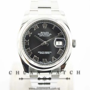 Rolex Gents DateJust 36mm 116200 Black Roman