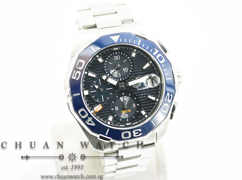 TAG Heuer Aquaracer Cronografo Automatico 43mm Uomo - Modello CAY211B.BA0927 - Quadrante Blu