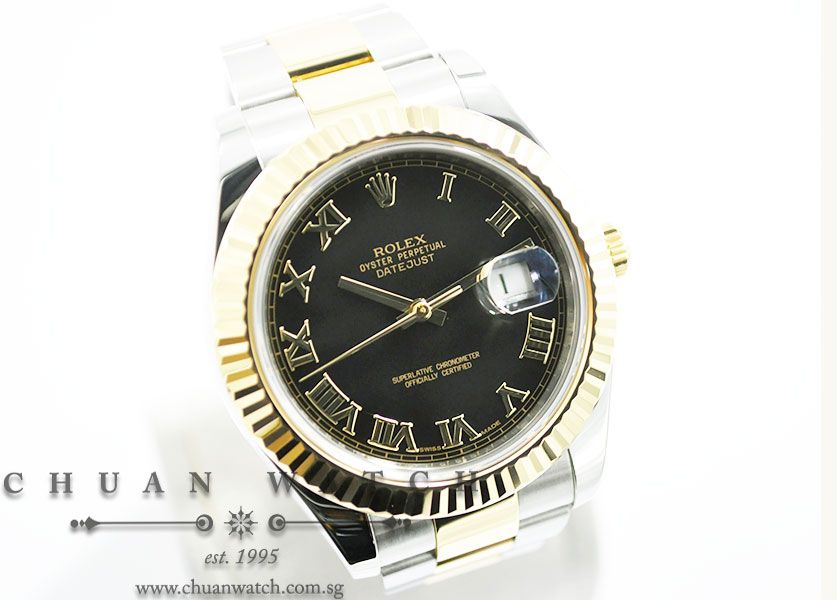 Rolex DateJust II 41mm 116333 Black Roman - Discontinued - Image 3
