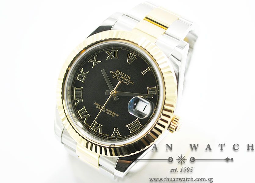 Rolex DateJust II 41mm 116333 Black Roman - Discontinued - Image 2