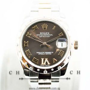 Rolex Boys DateJust 31mm 178341 Chocolate Roman VI 11BR