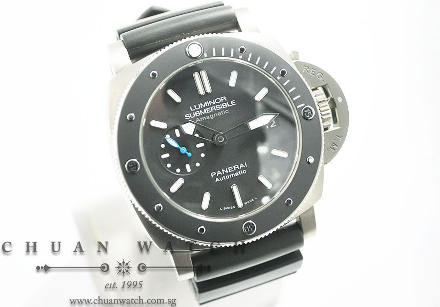 Panerai Luminor 1950 3-Days Submersible Amagnetic Titanio 47mm Pam 1389 T - Image 3