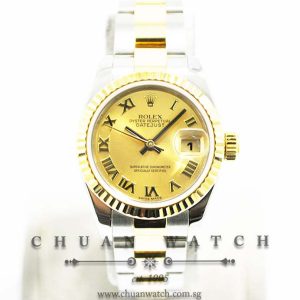 Rolex Ladies DateJust 26mm 179173 Champagne Sunburst Roman - Discontinued