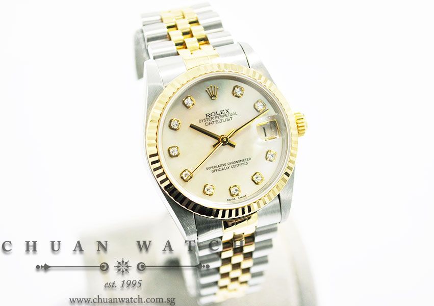 Rolex Boys DateJust 31mm 68273 White MOP Diamonds - Discontinued - Image 3