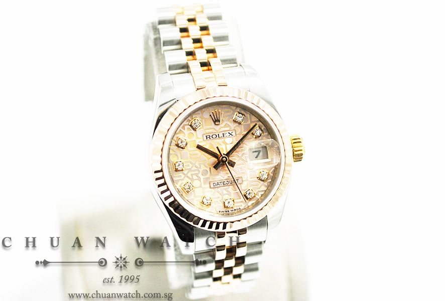 Rolex Ladies DateJust 26mm 179171 Pink Jubilee Diamonds - Discontinued - Image 3